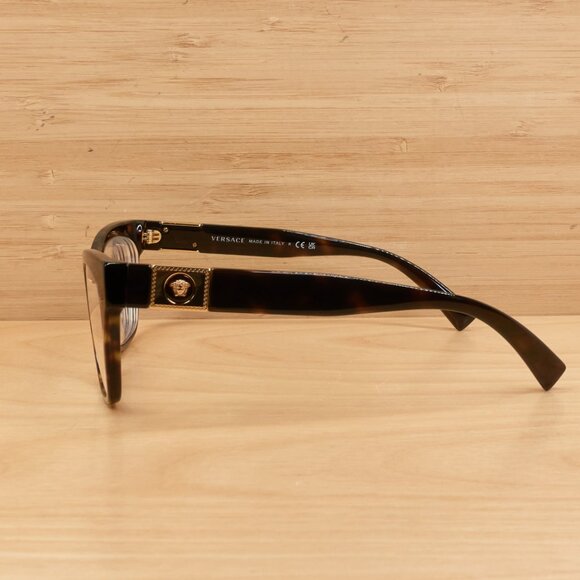 Versace MOD. 3294 108 Eyeglasses / Havana Tortoise Frame / Gold Medusa - Picture 4 of 10
